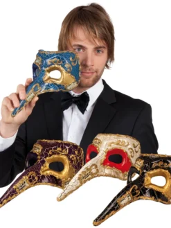 Fun Place Venetian Naso Masks 4 Asst