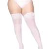 Fun Place Cosplay Stay Up Sheer Thigh Highs + White