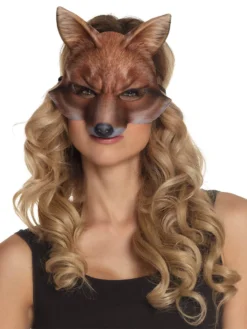 Fun Place Fox Fabric Half Mask