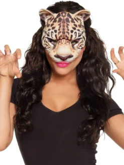 Fun Place Leopard Fabric Half Mask
