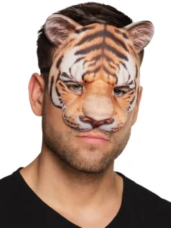 Fun Place Tiger Fabric Half Mask