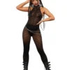 Fun Place Fever Sleeveless Striped Body Stocking