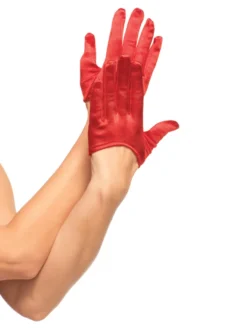 Fun Place Cosplay Mini Cropped Satin Gloves