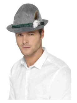 Fun Place Cosplay German Trenker Hat With Feather