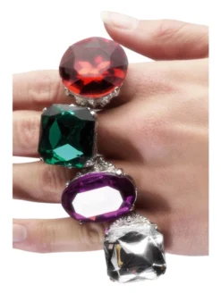 Fun Place Accessories Assorted Colourful Jewel Rings