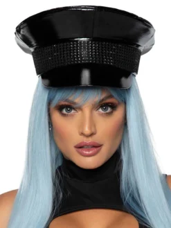 Fun Place Rhinestone Trim Military Hat