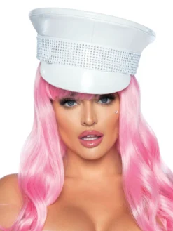 Fun Place Festivals Rhinestone Trim Military Hat