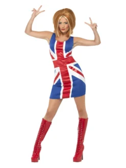 Fun Place Shop By Theme Ginger Power, 90s Icon Costume, Union Jack Dress