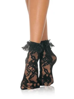 Fun Place Lace Anklet With Ruffle