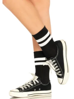 Fun Place Cosplay Athletic Striped Anklet Socks