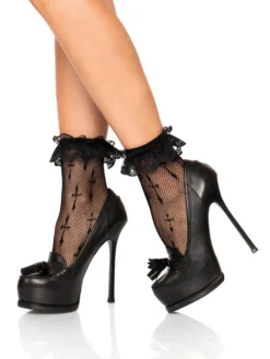 Fun Place Cosplay Cross Net Lace Ruffle Anklets