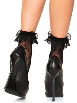 Fun Place Cosplay Cross Net Lace Ruffle Anklets