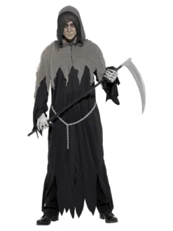 Fun Place Grim Reaper Robe Costume, Black