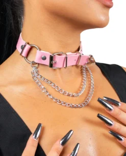 Fun Place Festivals Heart Adjuster Collar - Pink