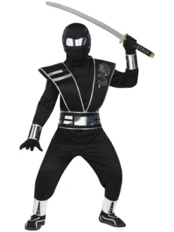 Fun Place Silver Mirror Ninja Child Costume Costumes & Characters