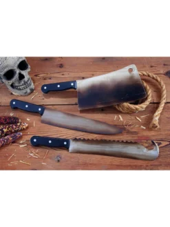 Fun Place Rusty Butcher Knives 3 Asst (31 Cm) Accessories