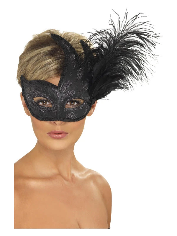 Fun Place Ornate Colombina Feather Mask Masks 3 Fun Place Ornate Colombina Feather Mask Masks