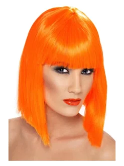 Fun Place Glam Wig, Neon Orange Cosplay