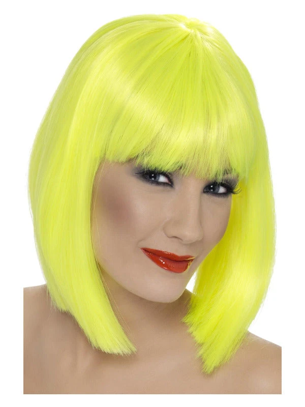 Fun Place Glam Wig, Neon Yellow Cosplay 3 Fun Place Glam Wig, Neon Yellow Cosplay
