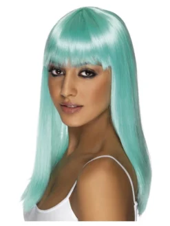 Fun Place Glamourama Wig, Neon Aqua Cosplay