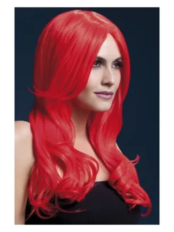 Fun Place Fever Khloe Wig, Neon Red Cosplay