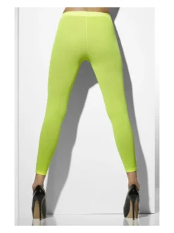 Fun Place Decades & Eras Opaque Footless Tights, Neon Green