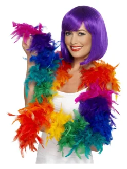 Fun Place Festivals Feather Boa, 80g, Rainbow