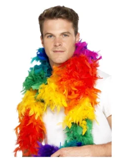 Fun Place Festivals Feather Boa, 80g, Rainbow