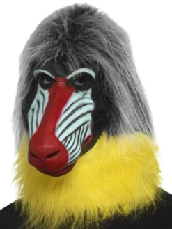 Fun Place Baboon Mask, Grey Animals