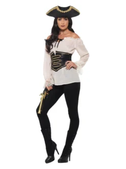 Fun Place Deluxe Pirate Shirt, Ladies, Ivory