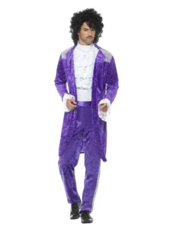 Fun Place Costumes & Characters 80s Purple Musician Costume