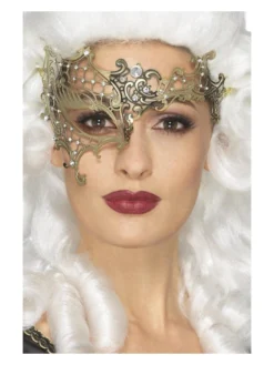 Fun Place Deluxe Metal Filigree Half Eyemask