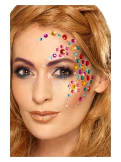 Fun Place Smiffys Make-up FX, Rainbow Jewel Face Gems, Multi