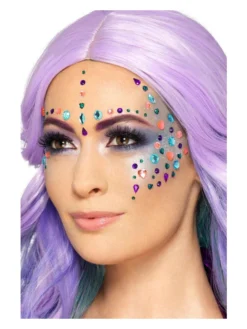 Fun Place Smiffys Make-up FX, Pastel Jewel Face Gems Festivals