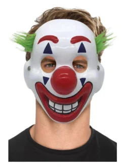 Fun Place Clown Mask, PVC, With Hair & Elastic Strap Masks