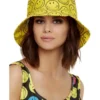 Fun Place Decades & Eras Smiley Printed Bucket Hat 2 Fun Place Decades & Eras Smiley Printed Bucket Hat