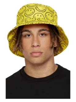 Fun Place Decades & Eras Smiley Printed Bucket Hat
