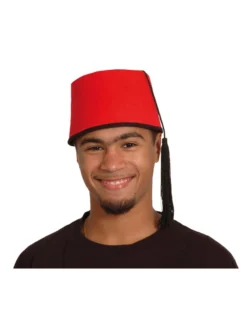 Fun Place Around The World Red Felt Fez W/Tassel
