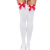 Fun Place Cosplay Nylon Thigh Highs With Bow 2 Fun Place Cosplay Nylon Thigh Highs With Bow