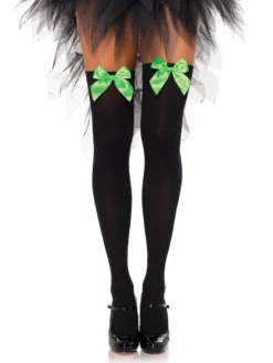 Fun Place Nylon Thigh Highs With Bow Cosplay