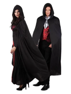 Fun Place Accessories Black Hooded Cape (180cm)