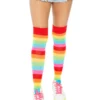 Fun Place Cosplay Rainbow Over The Knee Socks