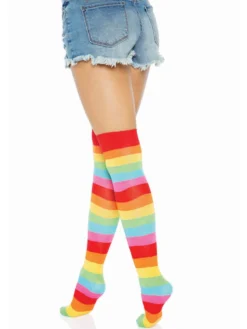 Fun Place Cosplay Rainbow Over The Knee Socks