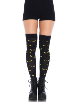 Fun Place Cosplay Spooky Eyes Printed Thigh High