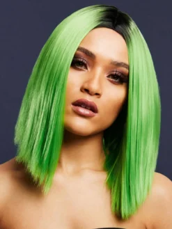 Fun Place Fever Kylie Wig, Two Toned Blend, Lime Green