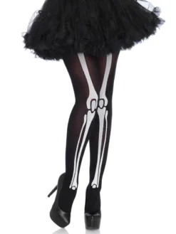 Fun Place Skeleton Print Pantyhose