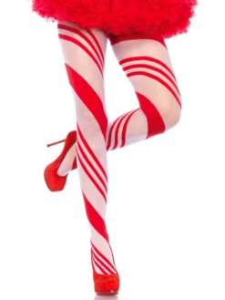 Fun Place Candy Striped Pantyhose Cosplay