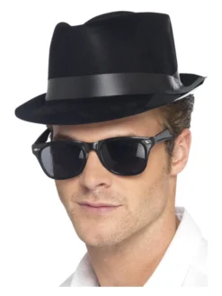 Fun Place Decades & Eras Flocked Fedora Hat