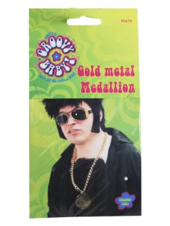 Fun Place Gold Metal Medallion On Chain Decades & Eras