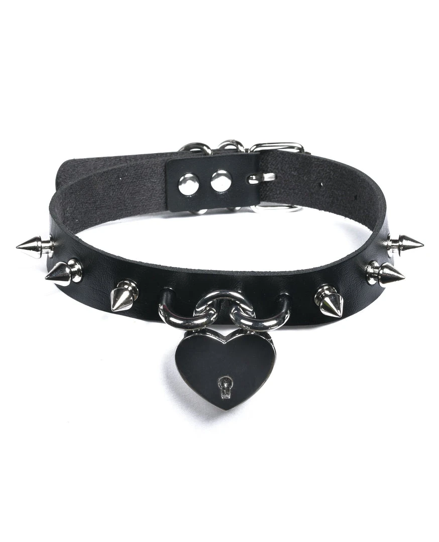 Fun Place Festivals Heart Spiked Collar 3 Fun Place Festivals Heart Spiked Collar